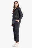 Regular Fit Esnek Belli Cepli Basic Düz Pantolon