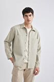 DeFacto Relax Fit Polo Yaka Gömlek Ceket B4523AX24SPBG620