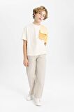 DeFacto Erkek Çocuk Loose Fit Standart Paça Gabardin Pantolon B7144A824SPBG123