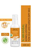 INCIA %100 Doğal Organik Tamanu Yağlı Güneş Losyonu Mineral Filtreli Tüm Aile İçin SPF 50+ 100 ml