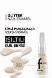 Flormar Yoğun Simli Şeffaf Oje - Glitter Nail Enamel - Gl012 Whıte Pearl-8682536049856