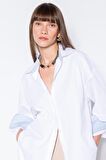 DeFacto Oversize Geniş Kalıp Basic Düz Poplin Uzun Kollu Gömlek D3152AX24AUWT34