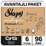 Sleepy Ecologic Premium Plus Avantajlı Paket Bebek Bezi 6 Numara Xlarge 96 Adet