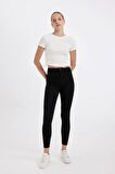 DeFacto Jegging Yüksek Bel Bilek Boy Dar Paça Basic Düz Jean Pantolon B7498AX24AUNM40