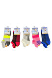 Kadın Renkli Spor Patik Çorap 5 Çift