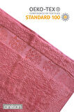 2'li Flora Pembe Banyo Havlusu - 70x140cm, 490gr, %100pamuk, Spa Ve Otel Havlusu