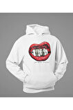 Money Talks Yazılı Unisex Oversize Hoodie