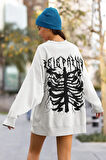 Tasarım Telepathy Baskılı Unisex Oversize Sweatshirt
