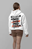 No Pain No Gain Yazılı Unisex Oversize Gym Fitness Hoodie
