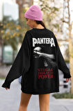 Müzik Grubu Baskılı Unisex Oversize Pantera Sweatshirt
