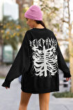 Tasarım Telepathy Baskılı Unisex Oversize Sweatshirt