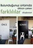 Yapışkanlı Yazı Tahtası 45x200cm Silinebilir Renkli Tebeşir Hediyeli Kara Tahta Akıllı Kağıt Tahta