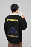 The Weeknd Starboy Baskılı Unisex Oversize Rapper Şarkıcı Sweatshirt