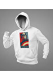 I Can Do This Yazılı Unisex Oversize Kaptan Amerika Hoodie