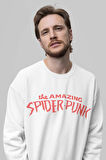 The Amazing Spider-Punk Baskılı Unisex Oversize Örümcek Adam Sweatshirt
