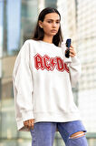 AC DC Rock Metal Müzik Grubu Baskılı Unisex Oversize Sweatshirt