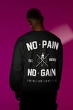 No Pain No Gain Yazılı Unisex Oversize Gym Sweatshirt