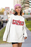 The Batman Tasarım Yazılı Unisex Oversize Sweatshirt