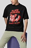 Black Sabbath Heaven And Hell Müzik Grubu Baskılı Unisex Tişört, Oversize Rock Metal Tişört