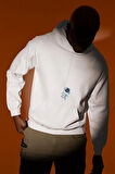Tasarım Astronaut Baskılı Unisex Oversize Hoodie