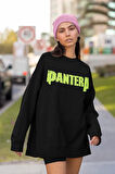Pantera Rock Metal Müzik Grubu Baskılı Unisex Oversize Sweatshirt