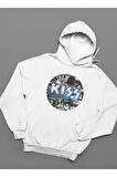 Kiss Müzik Grubu Baskılı Unisex Oversize Hoodie