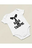 Baba Tahliye Yazılı Pamuklu Yumuşak Unisex Çıtçıtlı Body Zıbın