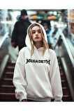 Megadeth Müzik Grubu Baskılı Unisex Oversize Rock Metal Hoodie