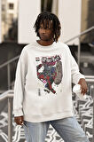 Spider-Punk Baskılı Unisex Oversize Sweatshirt