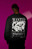 Monkey D. Luffy Yazılı Unisex Oversize Tasarım Anime Sweatshirt
