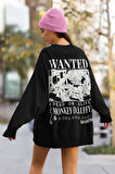 Monkey D. Luffy Yazılı Unisex Oversize Tasarım Anime Sweatshirt