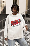 Never Give Up Yazılı Unisex Oversize Tasarım Sweatshirt