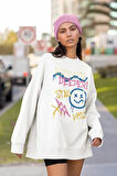Breath Deeper ! Stay Wild Tasarım Unisex Oversize Sweatshirt