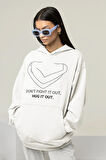 Dont Fight It Out, Hug It Out Yazılı Unisex Oversize Hoodie