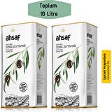 Ahsaf Soğuk Sıkım Natürel Sızma Zeytinyağı 5L -Teneke (2'li Ekonomik Paket)