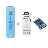 Aspilsan18650-3.7V 2800 mAh + 3A Type-C Hızlı Data Sarj/Kablosu + Type-C Korumalı Batarya Şarj Devresi