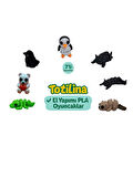 7'li set (penguen kedi su samuru timsah ayı karga…)
