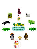 10'lu set (flamingo tavuk kurbağa tırtıl hindi penguen timsah kedi…)