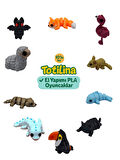 10'lu set (tilki flamingo fare yunus kedi tukan kuşu aksolotl köpek…)