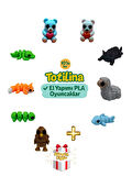 10'lu set (ayı kedi koyun köpek balığı hindi tırtıl tilki timsah…)