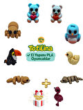 10'lu set (ayı kuş ördek köpek flamingo su samuru tukan kuşu…)
