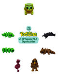 7'li set (aslan kedi ejderha hindi flamingo tırtıl timsah…)