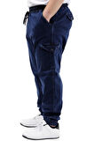 Mode XL Büyük Beden Erkek Kot Jogger Kargo Cepli TORONTO 23917 Lacivert