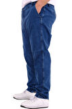 Mode XL Büyük Beden Erkek Kot Pantolon Yan Cep CHINO 18880 Açık Mavi