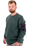 Mode XL Büyük Beden Erkek Sweatshirt 3 İplik Şardonlu DIVISION U24548 Nefti