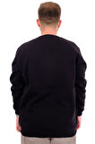Mode XL Büyük Beden Erkek Sweatshirt 3 İplik Şardonlu DIVISION U24548 Siyah