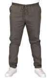 Mode XL Büyük Beden Erkek Pantolon Gabardin Düz Paça Jogger Everest 21929 Haki