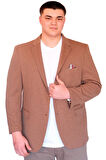 Mode XL Büyük Beden Erkek Klasik Blazer Ceket DIAGO 23027 Cappucino