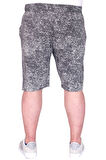 Mode XL Büyük Beden Erkek Şort Aşındırma Baskı 20037S Antrasit
