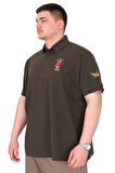 Mode XL Büyük Beden Erkek T-Shirt Pike Polo Yaka U25306 Haki
